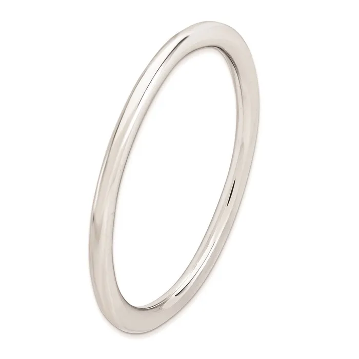 Rings Sterling Silver Stackable Expressions Rhodium Polished Ring QSK163 Stackable Expressions Rings Sterling Silver Stackable Expressions Rhodium Polished Ring QSK163 Stackable Expressions
