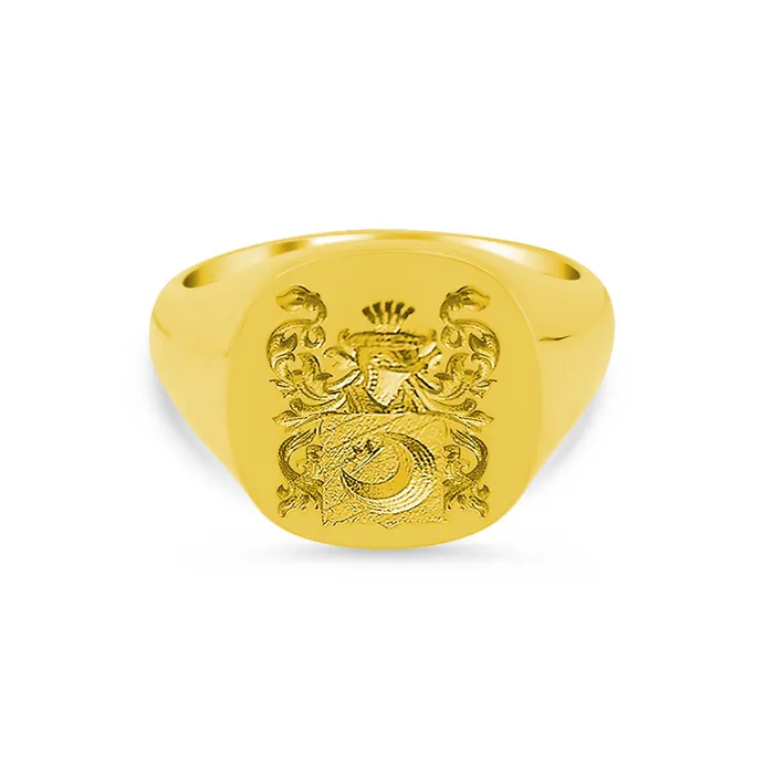 Rings Womens Square Signet Ring Extra Large CAD Designed Family Crest Logo deBebians Rings Womens Square Signet Ring Extra Large CAD Designed Family Crest Logo deBebians
