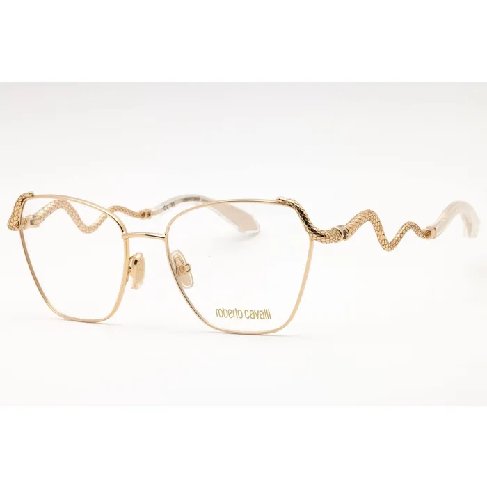 Roberto Cavalli Roberto Cavalli Womens Eyeglasses Rose Gold Metal Cat Eye Full Rim VRC021M 0300 Earrings