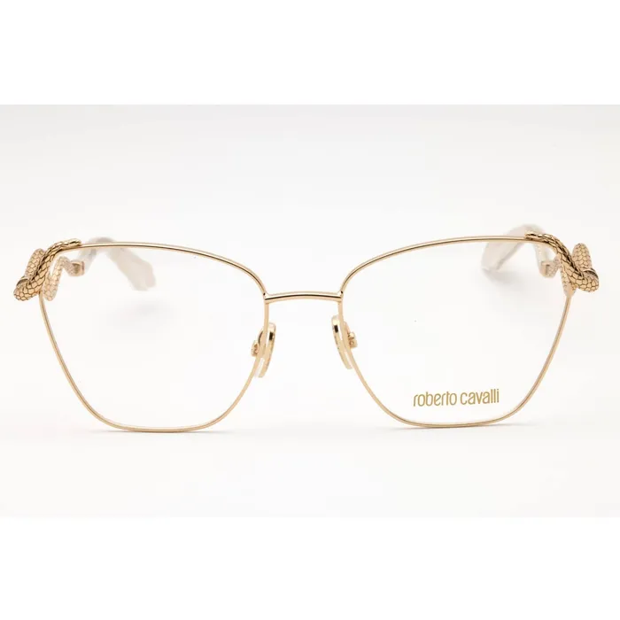 Roberto Cavalli Roberto Cavalli Womens Eyeglasses Rose Gold Metal Cat Eye Full Rim VRC021M 0300 Earrings