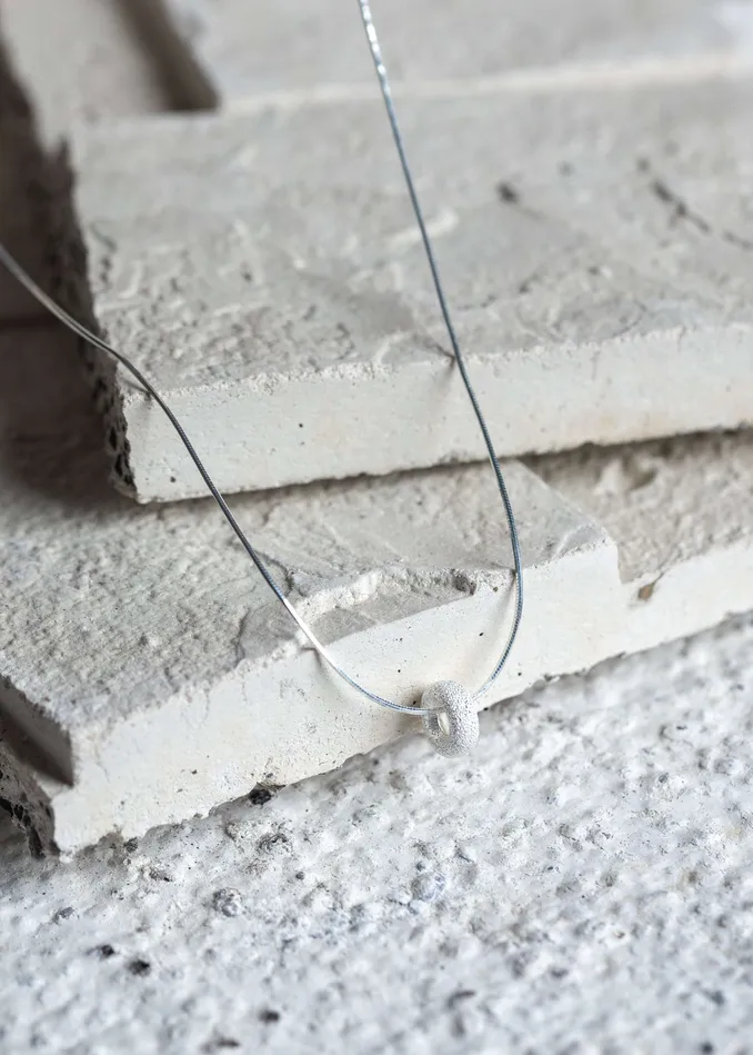 Rough Ring Necklace Silver Kty Necklaces