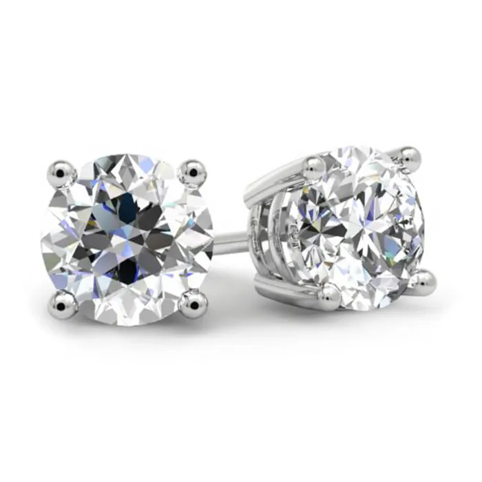 Round Brilliant Four Prong Lab Created Diamond Stud Earrings deBebians Earrings Round Brilliant Four Prong Lab Created Diamond Stud Earrings deBebians Earrings
