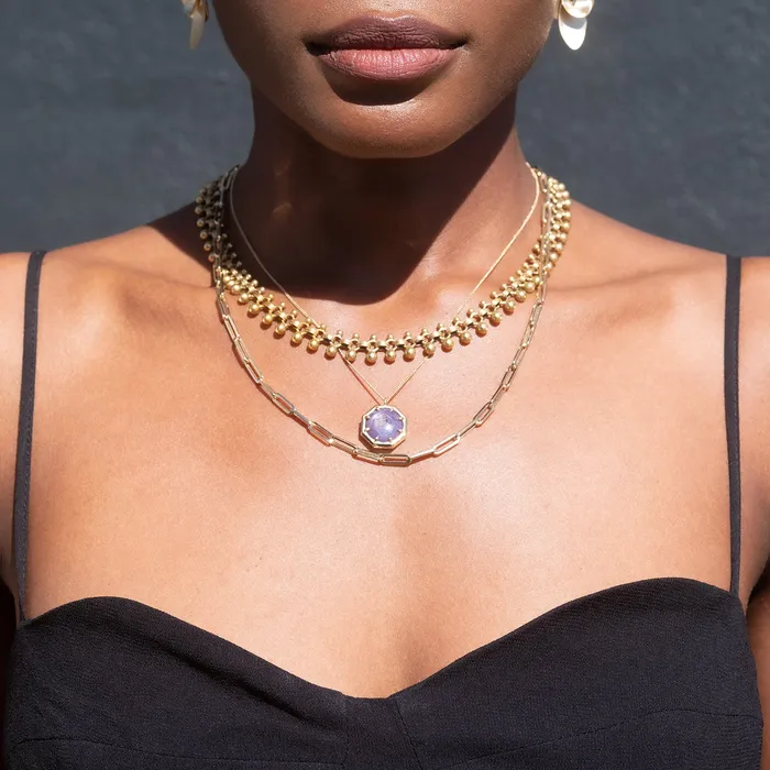 Ruby Cabochon Necklace Lauren Wolf Jewelry Necklaces