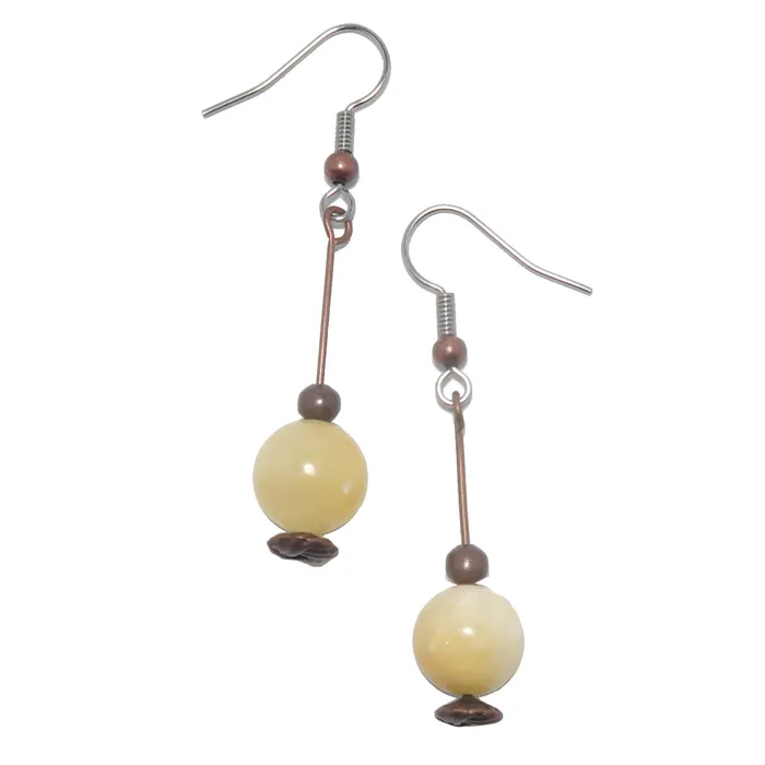 Satin Crystals Earrings Yellow Calcite Earrings My Daily Drop of Sunshine
