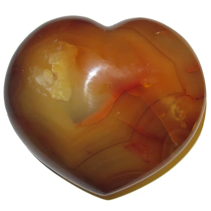 Satin Crystals Necklaces Carnelian Heart Love Desire Red Orange Crystal