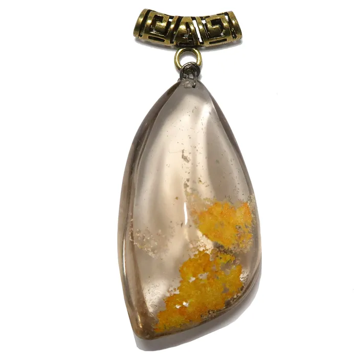 Satin Crystals PreStyled Sets Smoky Quartz Pendant Willpower Crystal Gold