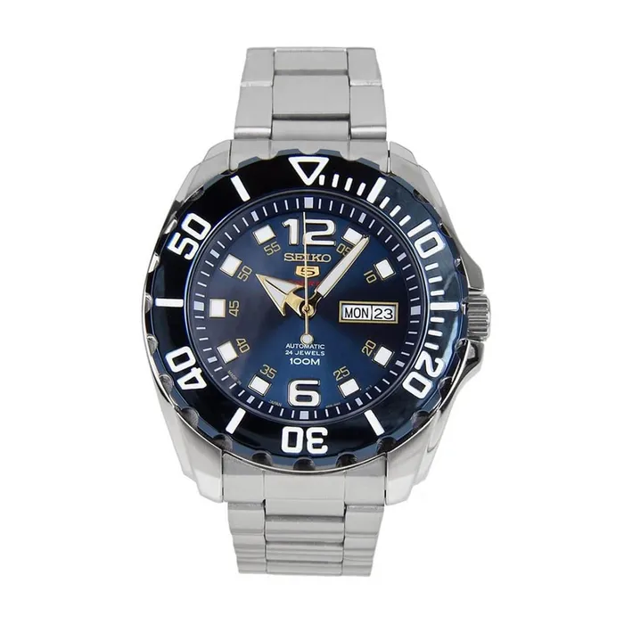 Seiko Bracelet Watch 5 Sports Automatic Power Reserve Blue Dial Silver SRPB37K1 Seiko Bracelets Seiko Bracelet Watch 5 Sports Automatic Power Reserve Blue Dial Silver SRPB37K1 Seiko Bracelets