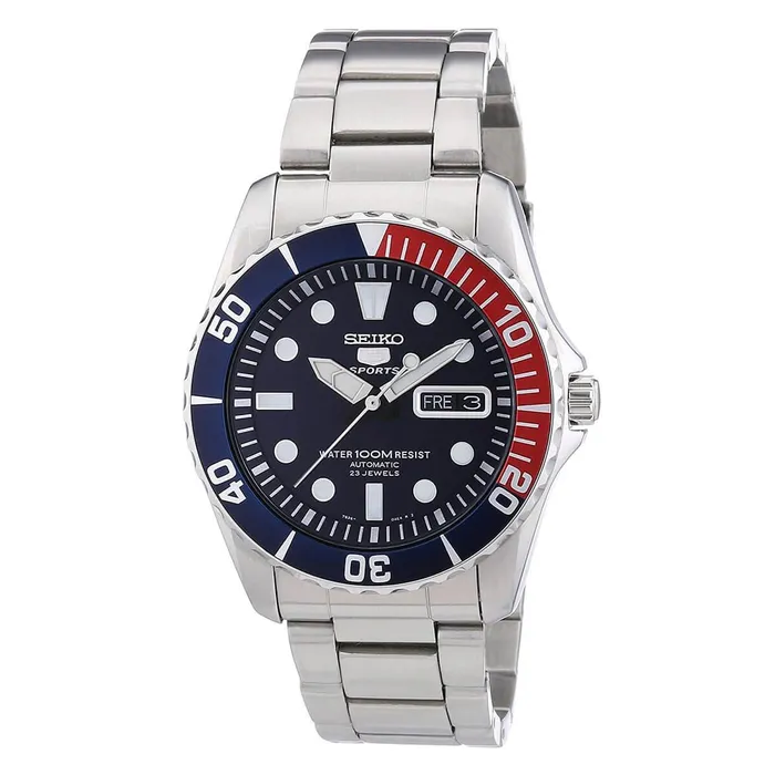 Seiko Bracelets Seiko Mens Automatic Watch 5 Sports Blue Dial Steel Bracelet SNZF15K1 Seiko Bracelets Seiko Mens Automatic Watch 5 Sports Blue Dial Steel Bracelet SNZF15K1