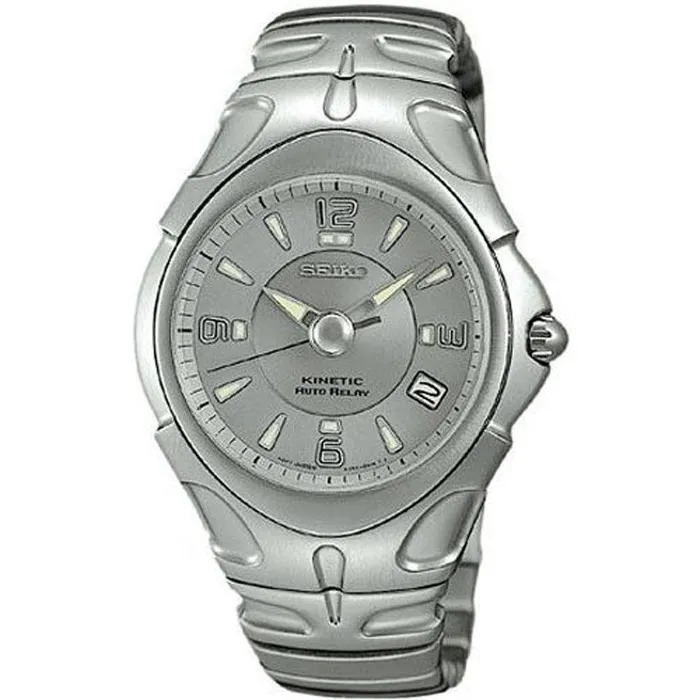 Seiko Bracelets Seiko SMA011 Mens Kinetic Auto Relay Silver Dial Auto Relay Stainless Steel Watch Seiko Bracelets Seiko SMA011 Mens Kinetic Auto Relay Silver Dial Auto Relay Stainless Steel Watch