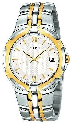 Seiko Mens Two Tone Quartz Bracelet Watch SGEB58 Seiko Bracelets