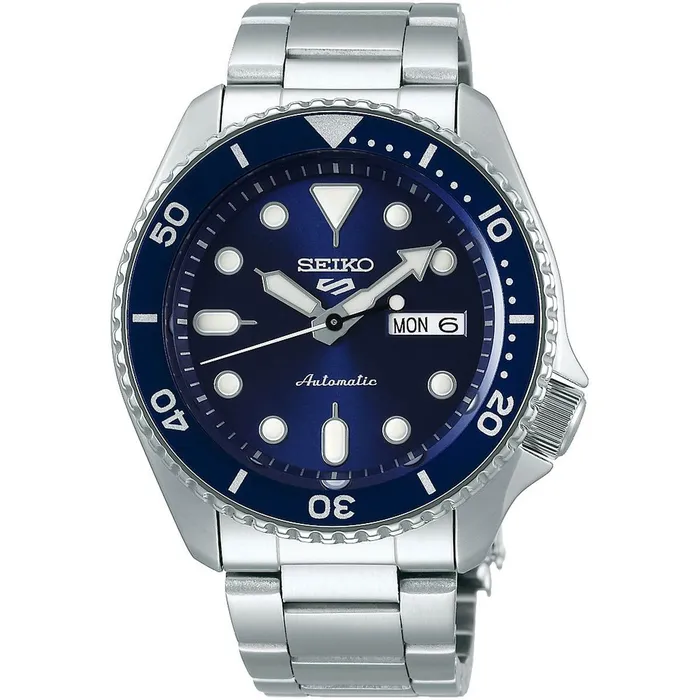 Seiko Mens Watch 5 Sports Power Reserve Blue Dial Silver SS Bracelet SRPD51K1 SEIKO Bracelets Seiko Mens Watch 5 Sports Power Reserve Blue Dial Silver SS Bracelet SRPD51K1 SEIKO Bracelets