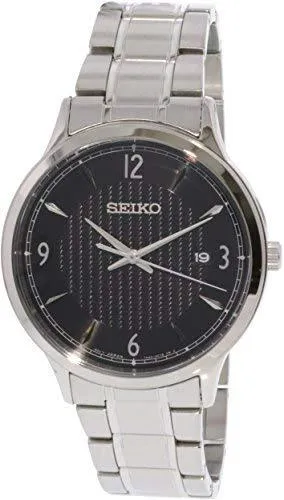Seiko SGEH81P1 Mens Classic Black Dial Steel Bracelet Watch Seiko Bracelets Seiko SGEH81P1 Mens Classic Black Dial Steel Bracelet Watch Seiko Bracelets
