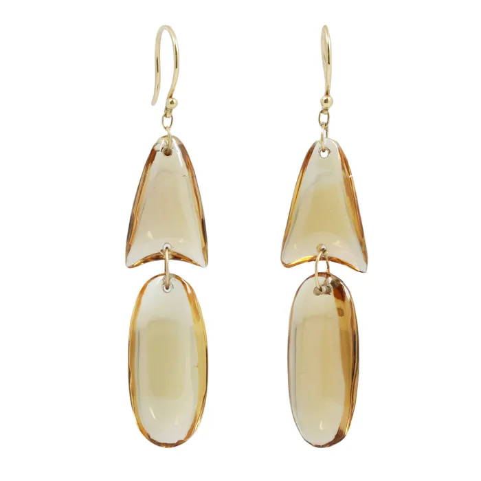 Small Citrine Arrowhead Earrings TenThousandThings Earrings