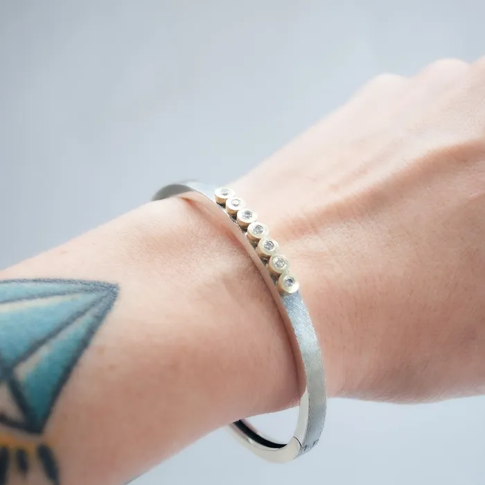 Sophia Silver Bangle Rene Escobar Rings