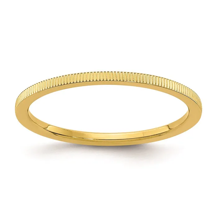 Stackable Expressions Rings 10K Gold 12mm Lind Pattern Stackable Band 1STK21120Y Stackable Expressions Rings 10K Gold 12mm Lind Pattern Stackable Band 1STK21120Y