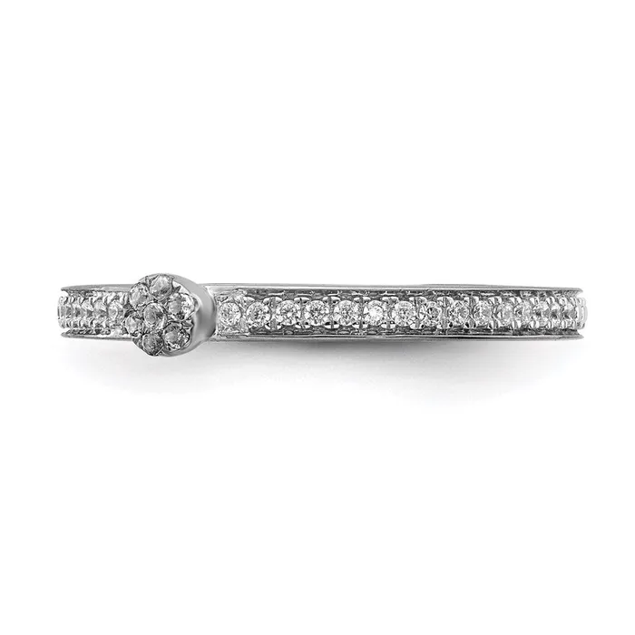 Stackable Expressions Rings 14k White Gold Stackable Expressions White Topaz and Diamond Ring SK2079 Stackable Expressions Rings 14k White Gold Stackable Expressions White Topaz and Diamond Ring SK2079