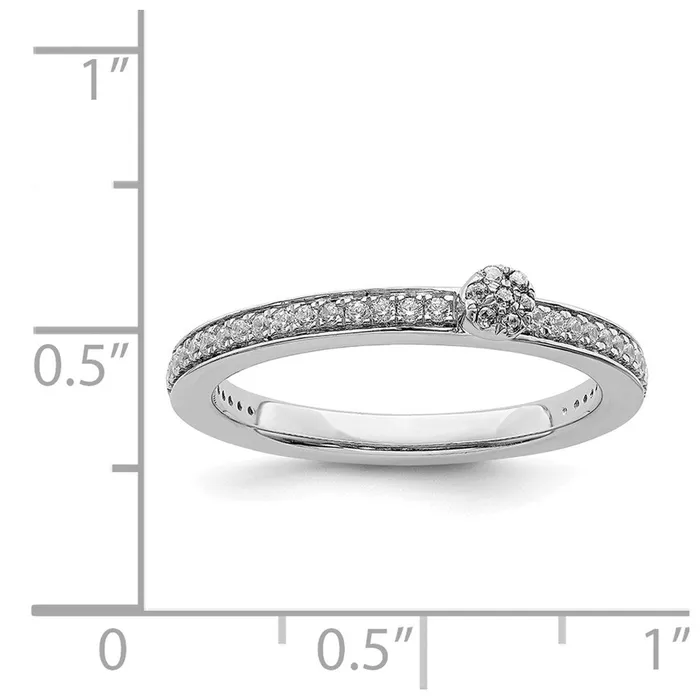 Stackable Expressions Rings 14k White Gold Stackable Expressions White Topaz and Diamond Ring SK2079 Stackable Expressions Rings 14k White Gold Stackable Expressions White Topaz and Diamond Ring SK2079