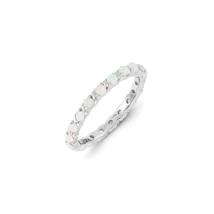 Stackable Expressions Rings Sterling Silver Stackable Expressions Created Opal Ring QSK1206 Stackable Expressions Rings Sterling Silver Stackable Expressions Created Opal Ring QSK1206