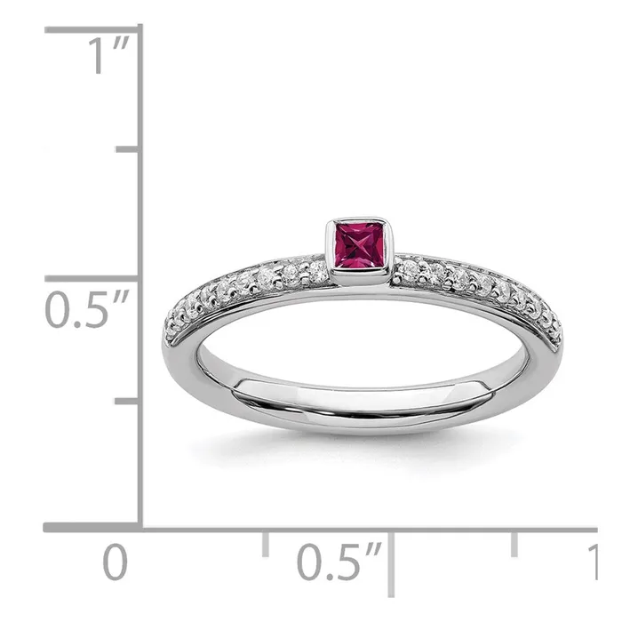 Stackable Expressions Rings Sterling Silver Stackable Expressions Created Ruby Diamond Ring QSK2142 Stackable Expressions Rings Sterling Silver Stackable Expressions Created Ruby Diamond Ring QSK2142