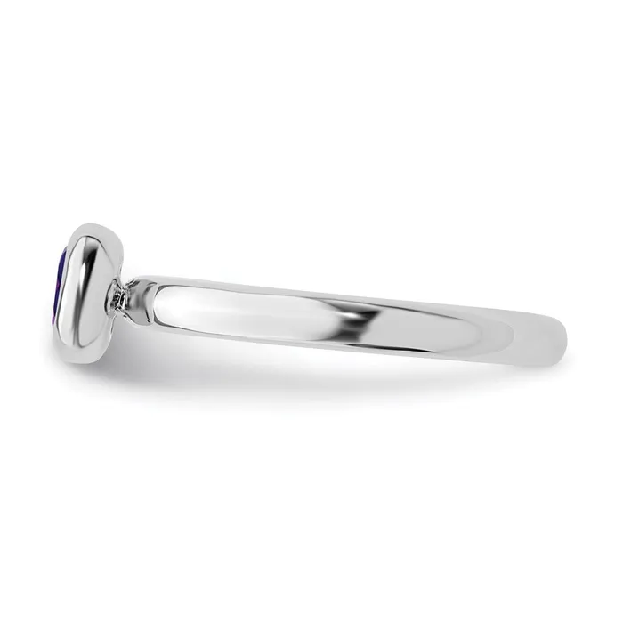 Stackable Expressions Rings Sterling Silver Stackable Expressions Cushion Cut Amethyst Ring QSK447 Stackable Expressions Rings Sterling Silver Stackable Expressions Cushion Cut Amethyst Ring QSK447