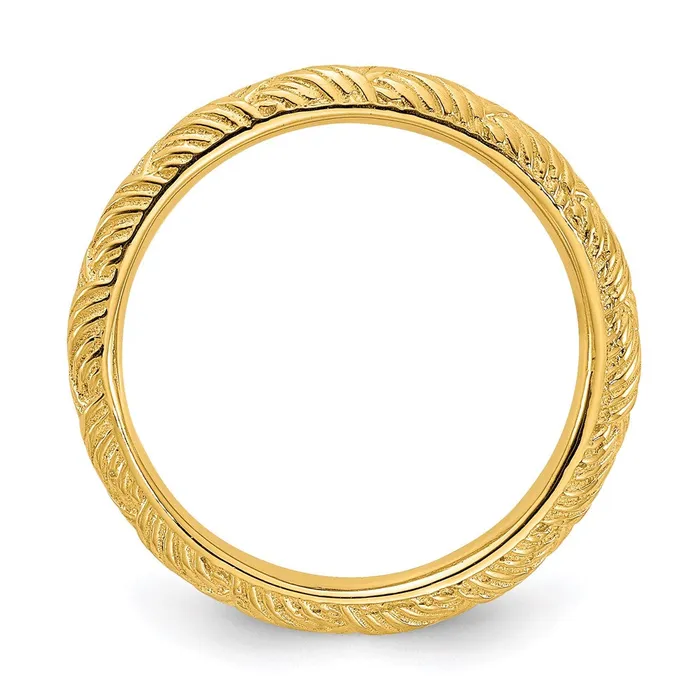 Stackable Expressions Rings Sterling Silver Stackable Expressions Goldplated Polished Ring QSK2054 Stackable Expressions Rings Sterling Silver Stackable Expressions Goldplated Polished Ring QSK2054