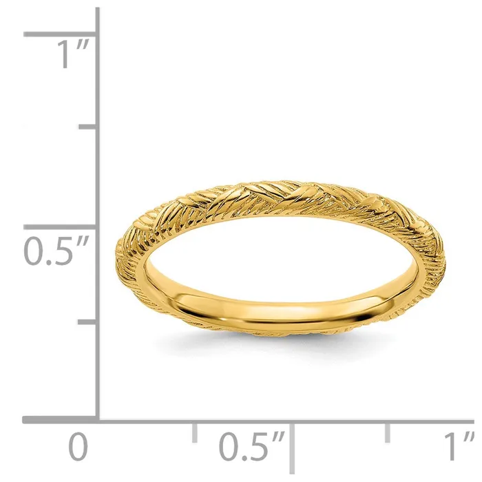 Stackable Expressions Rings Sterling Silver Stackable Expressions Goldplated Polished Ring QSK2054 Stackable Expressions Rings Sterling Silver Stackable Expressions Goldplated Polished Ring QSK2054