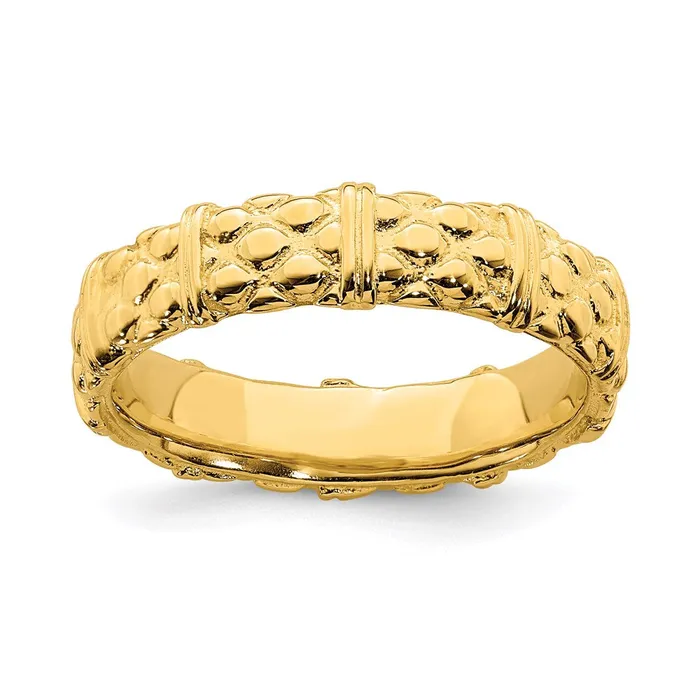Stackable Expressions Rings Sterling Silver Stackable Expressions Goldplated Ring QSK298 Stackable Expressions Rings Sterling Silver Stackable Expressions Goldplated Ring QSK298