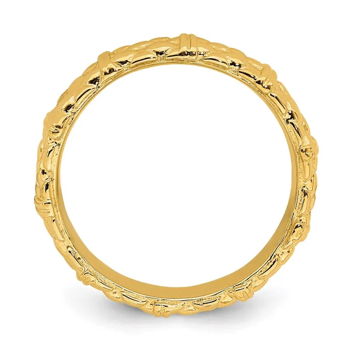Stackable Expressions Rings Sterling Silver Stackable Expressions Goldplated Ring QSK298 Stackable Expressions Rings Sterling Silver Stackable Expressions Goldplated Ring QSK298
