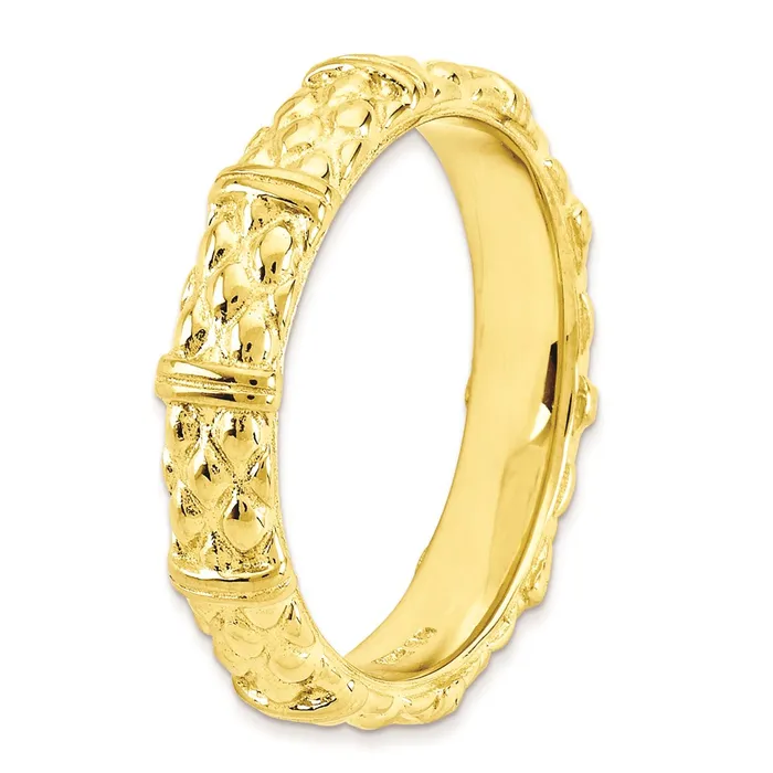 Stackable Expressions Rings Sterling Silver Stackable Expressions Goldplated Ring QSK298 Stackable Expressions Rings Sterling Silver Stackable Expressions Goldplated Ring QSK298