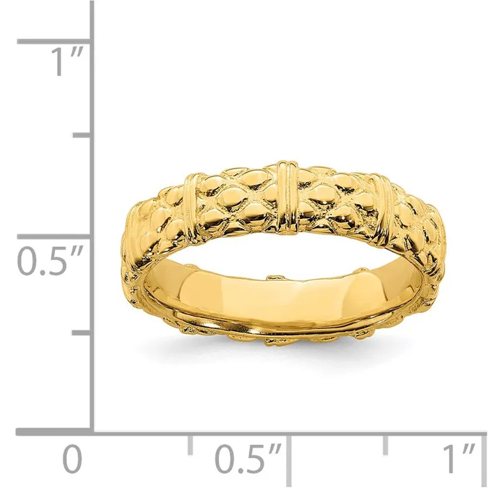 Stackable Expressions Rings Sterling Silver Stackable Expressions Goldplated Ring QSK298 Stackable Expressions Rings Sterling Silver Stackable Expressions Goldplated Ring QSK298