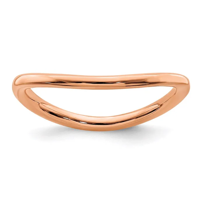 Stackable Expressions Rings Sterling Silver Stackable Expressions Polished Pinkplated Wave Ring QSK712 Stackable Expressions Rings Sterling Silver Stackable Expressions Polished Pinkplated Wave Ring QSK712