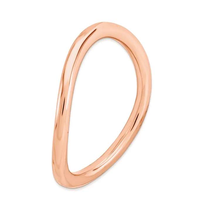 Stackable Expressions Rings Sterling Silver Stackable Expressions Polished Pinkplated Wave Ring QSK712 Stackable Expressions Rings Sterling Silver Stackable Expressions Polished Pinkplated Wave Ring QSK712