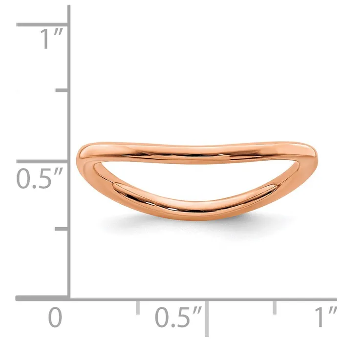 Stackable Expressions Rings Sterling Silver Stackable Expressions Polished Pinkplated Wave Ring QSK712 Stackable Expressions Rings Sterling Silver Stackable Expressions Polished Pinkplated Wave Ring QSK712