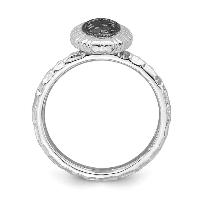 Stackable Expressions Rings Sterling Silver Stackable Expressions Rutheniumplated Oval Ring QSK1605 Stackable Expressions Rings Sterling Silver Stackable Expressions Rutheniumplated Oval Ring QSK1605