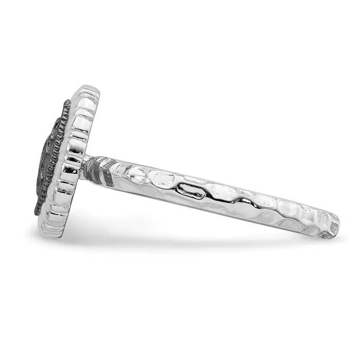 Stackable Expressions Rings Sterling Silver Stackable Expressions Rutheniumplated Oval Ring QSK1605 Stackable Expressions Rings Sterling Silver Stackable Expressions Rutheniumplated Oval Ring QSK1605