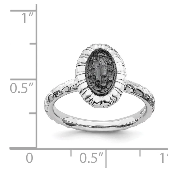 Stackable Expressions Rings Sterling Silver Stackable Expressions Rutheniumplated Oval Ring QSK1605 Stackable Expressions Rings Sterling Silver Stackable Expressions Rutheniumplated Oval Ring QSK1605