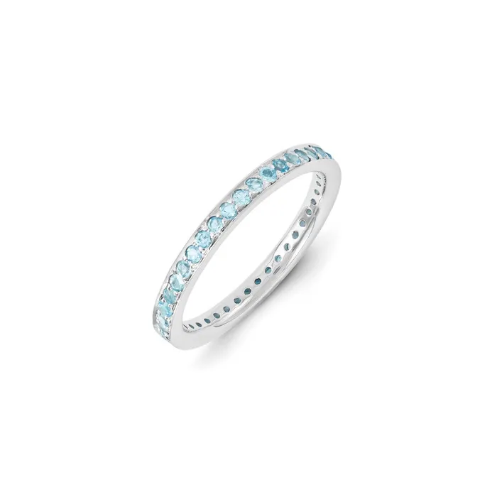 Stackable Expressions Sterling Silver Stackable Expressions Blue Topaz Ring QSK1168 Rings Stackable Expressions Sterling Silver Stackable Expressions Blue Topaz Ring QSK1168 Rings