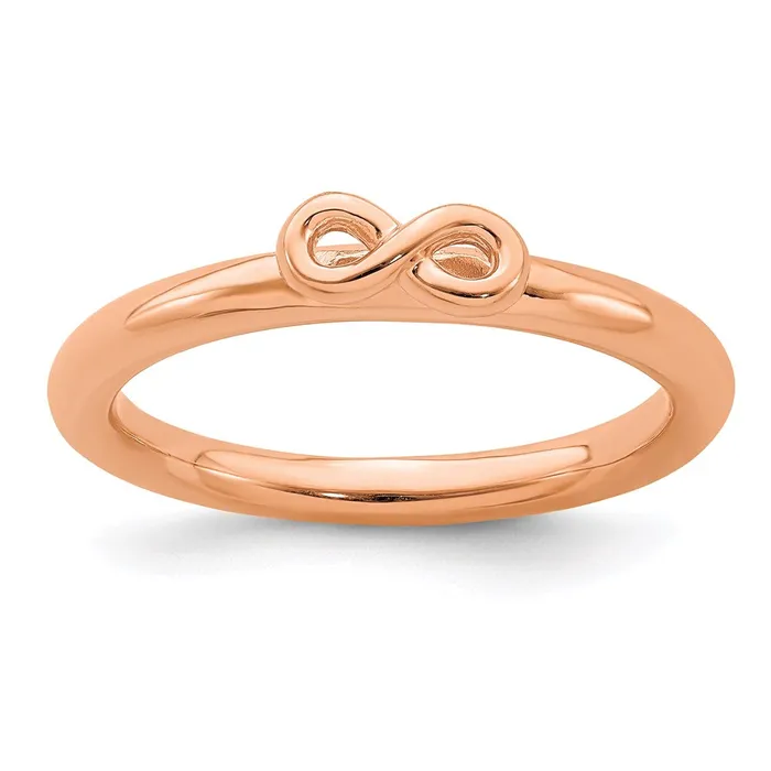 Stackable Expressions Sterling Silver Stackable Expressions Pinkplated Infinity Symbol Ring QSK1972 Rings Stackable Expressions Sterling Silver Stackable Expressions Pinkplated Infinity Symbol Ring QSK1972 Rings