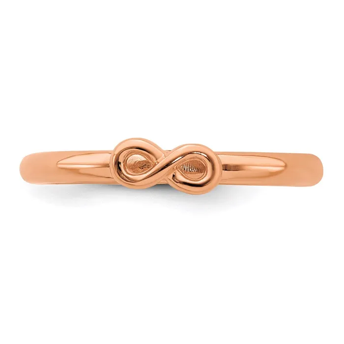 Stackable Expressions Sterling Silver Stackable Expressions Pinkplated Infinity Symbol Ring QSK1972 Rings Stackable Expressions Sterling Silver Stackable Expressions Pinkplated Infinity Symbol Ring QSK1972 Rings
