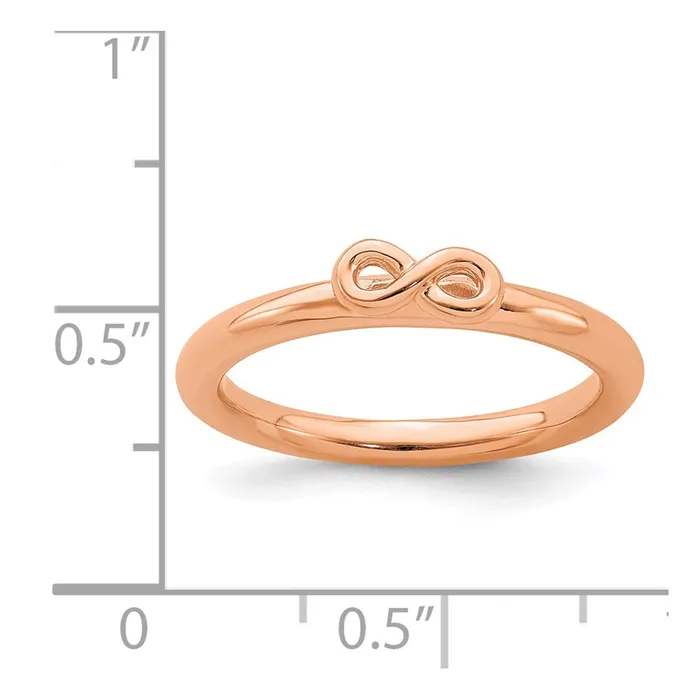 Stackable Expressions Sterling Silver Stackable Expressions Pinkplated Infinity Symbol Ring QSK1972 Rings Stackable Expressions Sterling Silver Stackable Expressions Pinkplated Infinity Symbol Ring QSK1972 Rings