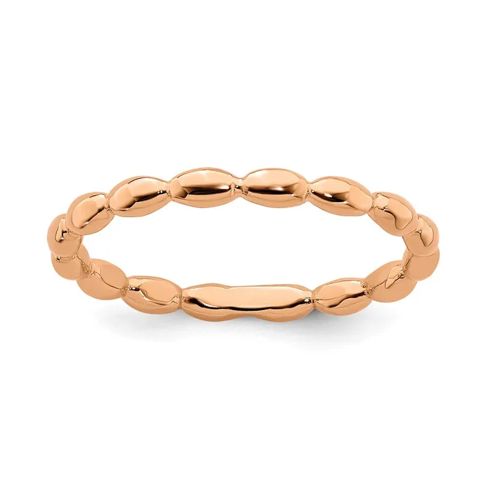 Stackable Expressions Sterling Silver Stackable Expressions Pinkplated Rice Ring QSK216 Rings Stackable Expressions Sterling Silver Stackable Expressions Pinkplated Rice Ring QSK216 Rings