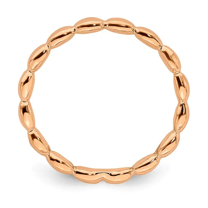 Stackable Expressions Sterling Silver Stackable Expressions Pinkplated Rice Ring QSK216 Rings Stackable Expressions Sterling Silver Stackable Expressions Pinkplated Rice Ring QSK216 Rings