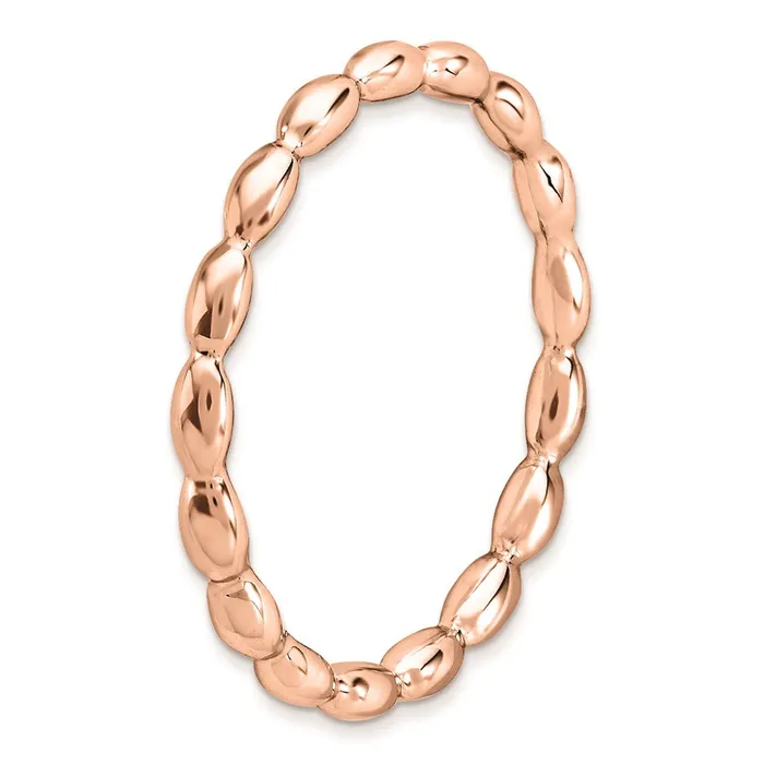 Stackable Expressions Sterling Silver Stackable Expressions Pinkplated Rice Ring QSK216 Rings Stackable Expressions Sterling Silver Stackable Expressions Pinkplated Rice Ring QSK216 Rings
