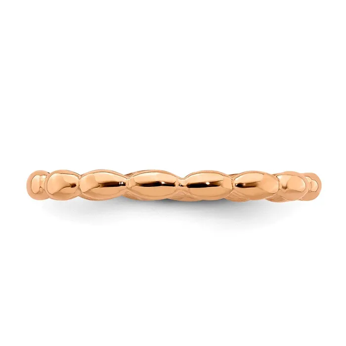 Stackable Expressions Sterling Silver Stackable Expressions Pinkplated Rice Ring QSK216 Rings Stackable Expressions Sterling Silver Stackable Expressions Pinkplated Rice Ring QSK216 Rings