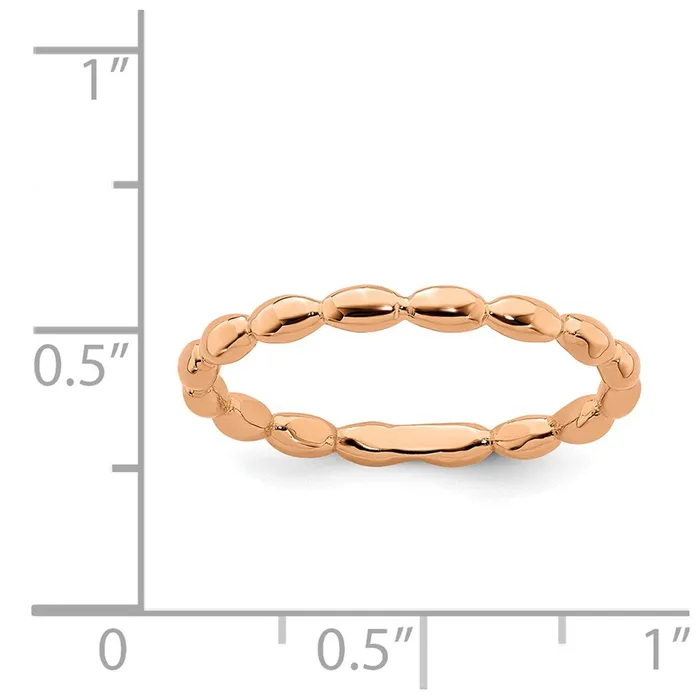 Stackable Expressions Sterling Silver Stackable Expressions Pinkplated Rice Ring QSK216 Rings Stackable Expressions Sterling Silver Stackable Expressions Pinkplated Rice Ring QSK216 Rings