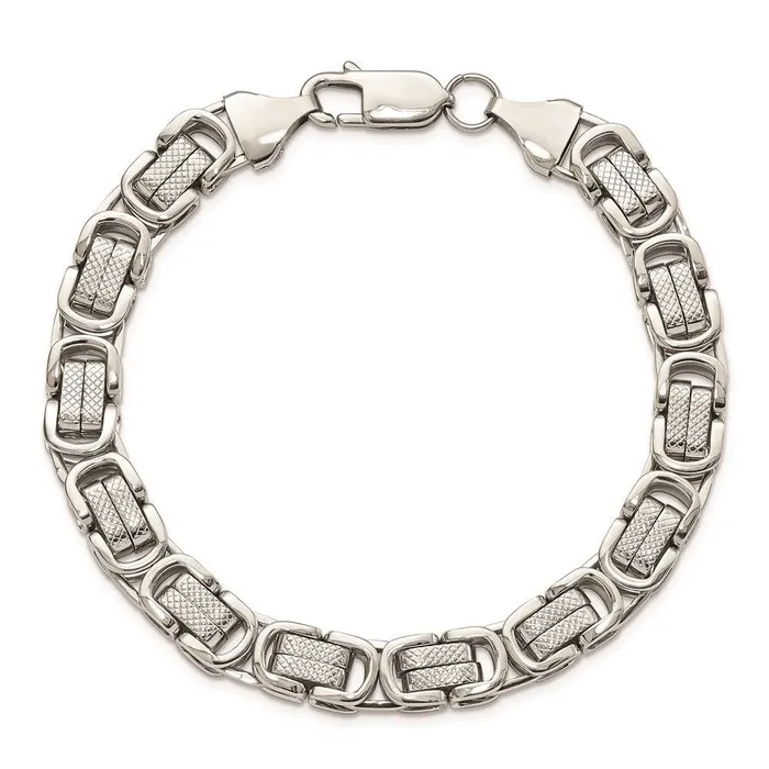 Stainless Steel Polished and Textured Bracelet Chisel Bracelets Stainless Steel Polished and Textured Bracelet Chisel Bracelets