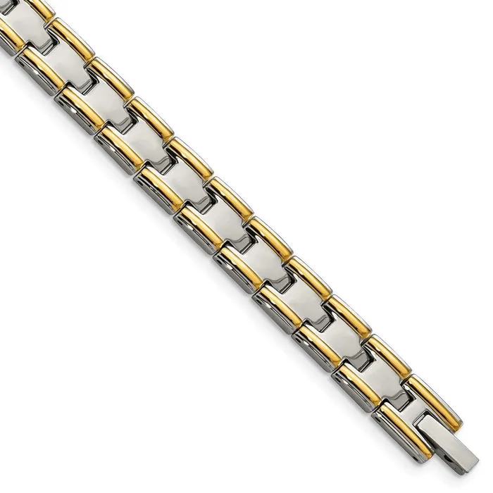 Stainless Steel Yellow IPplated Polished Bracelet Chisel Bracelets