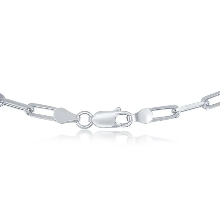 Sterling Silver 32mm Paper Clip Chain 20 Classic Rings