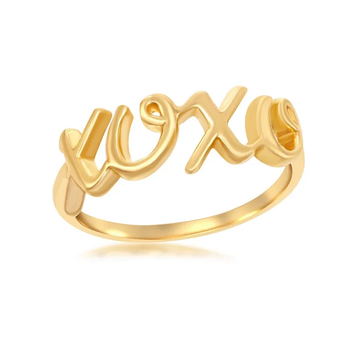 Sterling Silver GP XOXO Ring W9827 Classic Rings