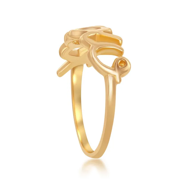 Sterling Silver GP XOXO Ring W9827 Classic Rings
